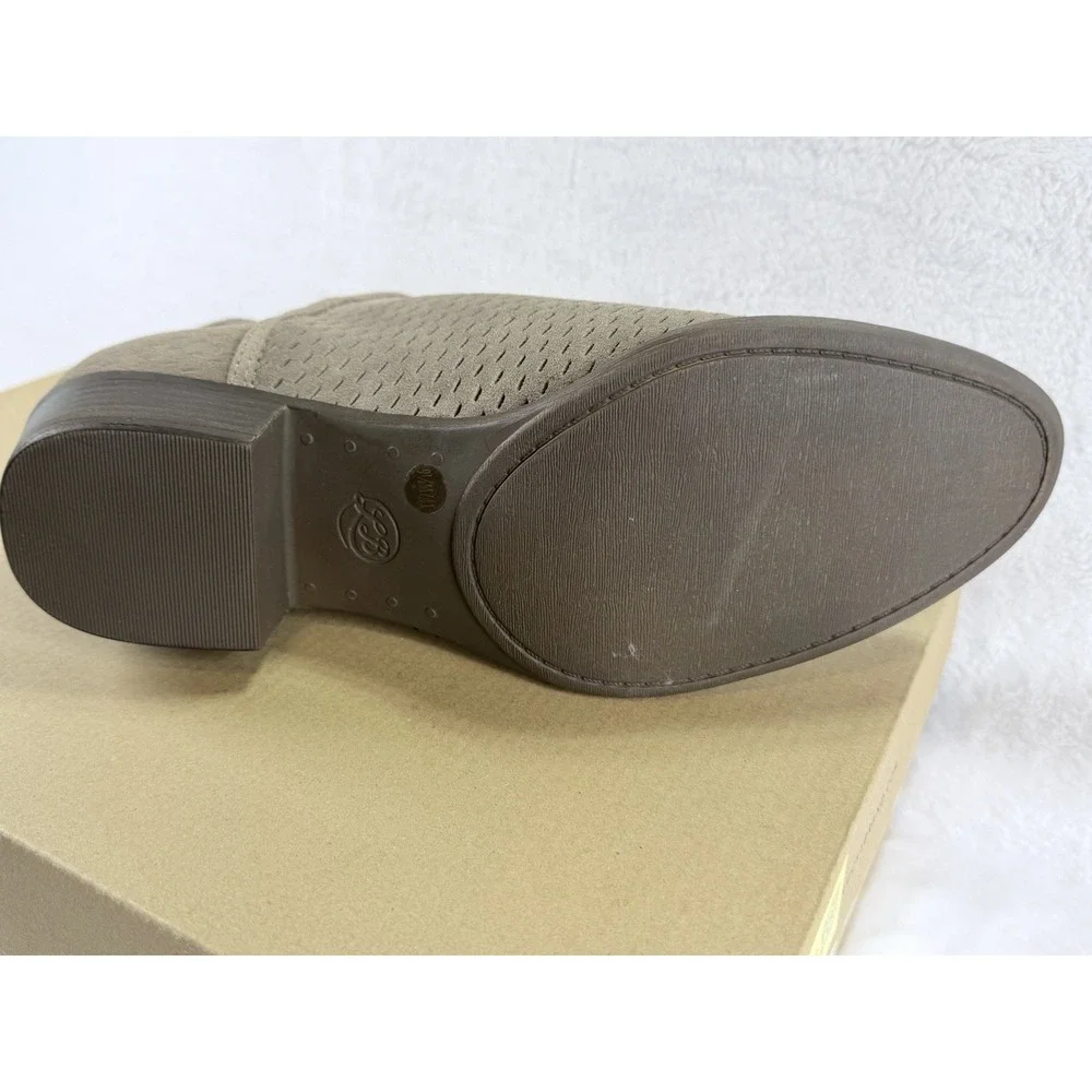 Lucky Brand Baley Brindle Oiled Suede Perforated Ankle Booties Box 9.5M NIB